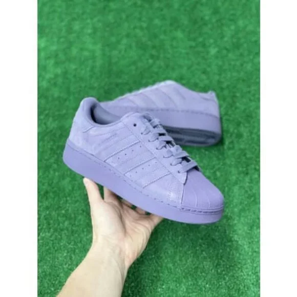 Adidas Superstar XLG Low Womens Shoes Purple IG2971 near new condition - Picture 1 of 11